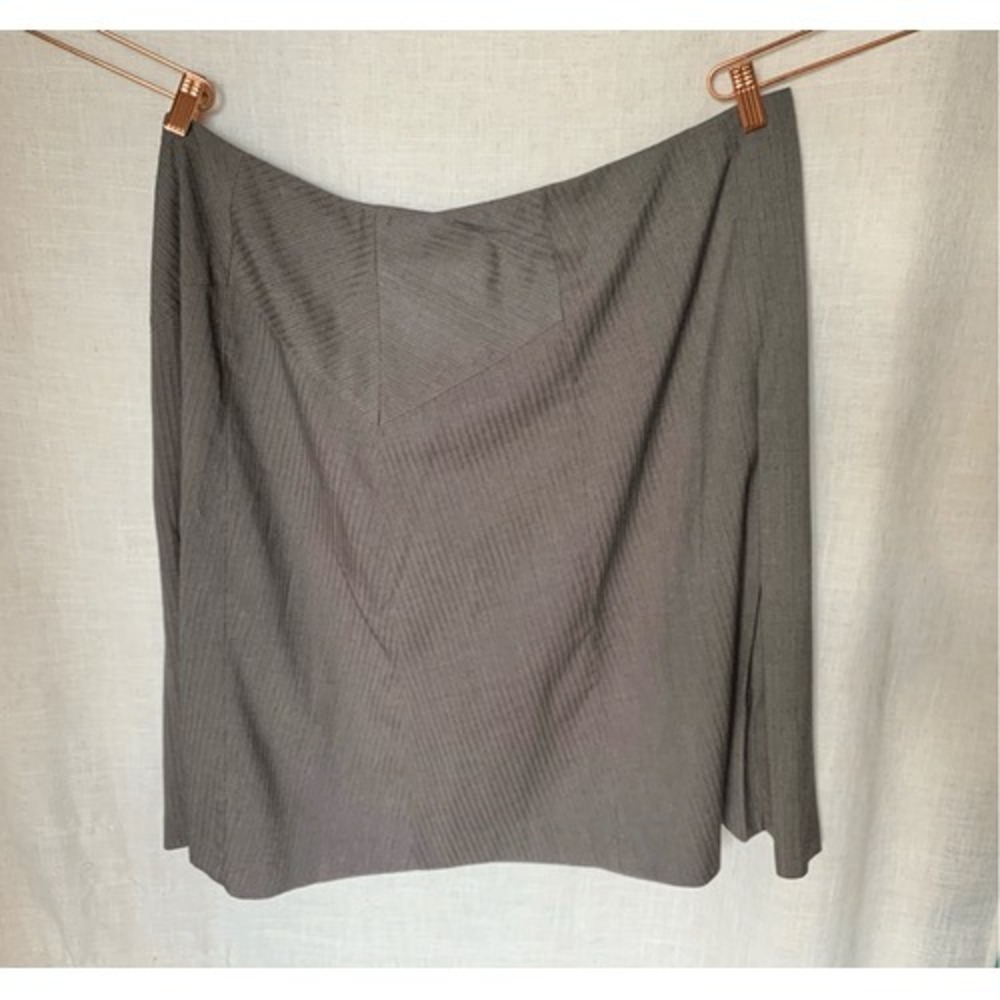 Merona Pinstripe Office Skirt Womens Size 20W Gray Classic Workwear Office - Picture 15 of 16